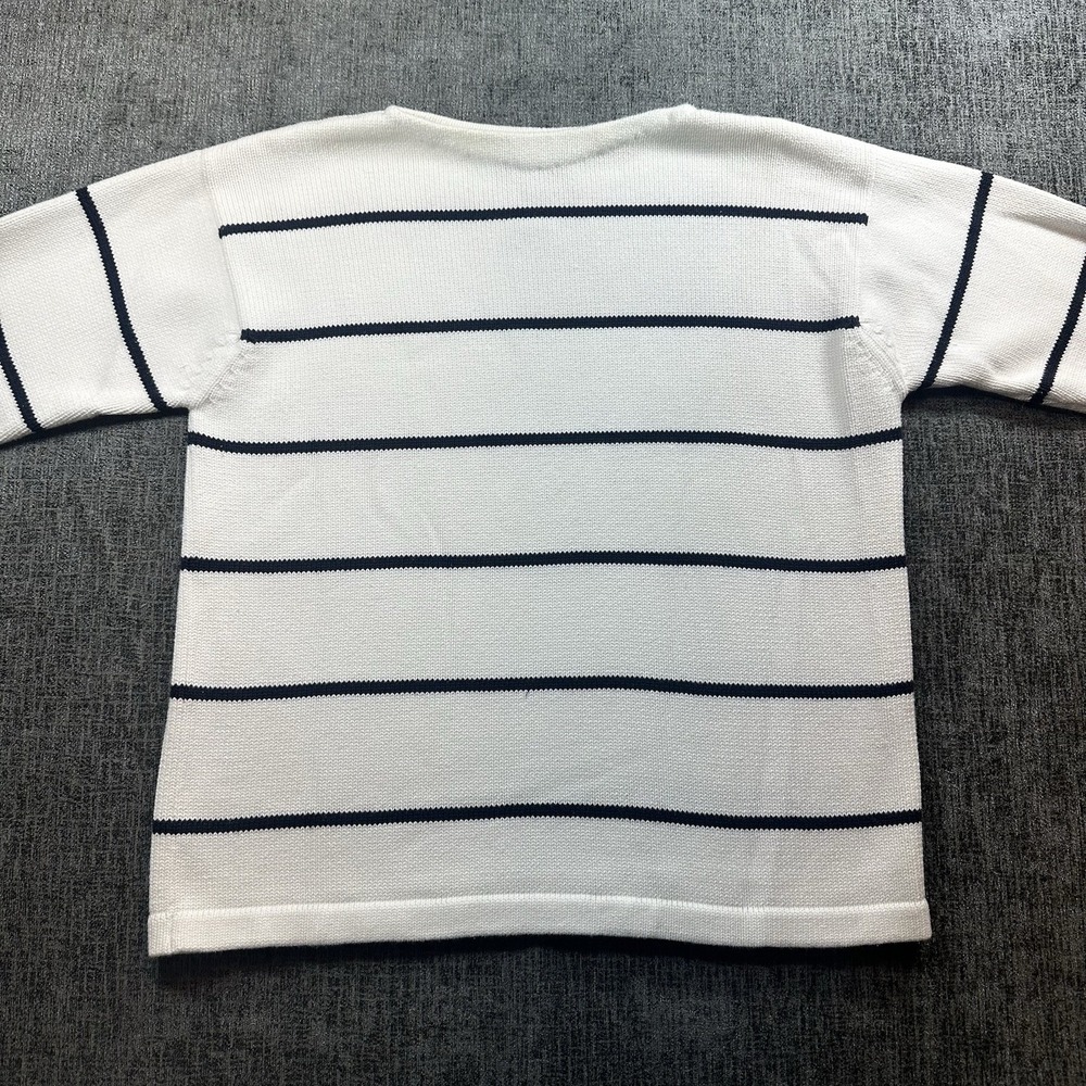 Lauren Ralph Lauren Sweater Women's M White Cotton Knit Pullover Outdoor Winter